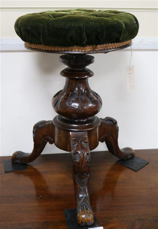 Victorian piano stool